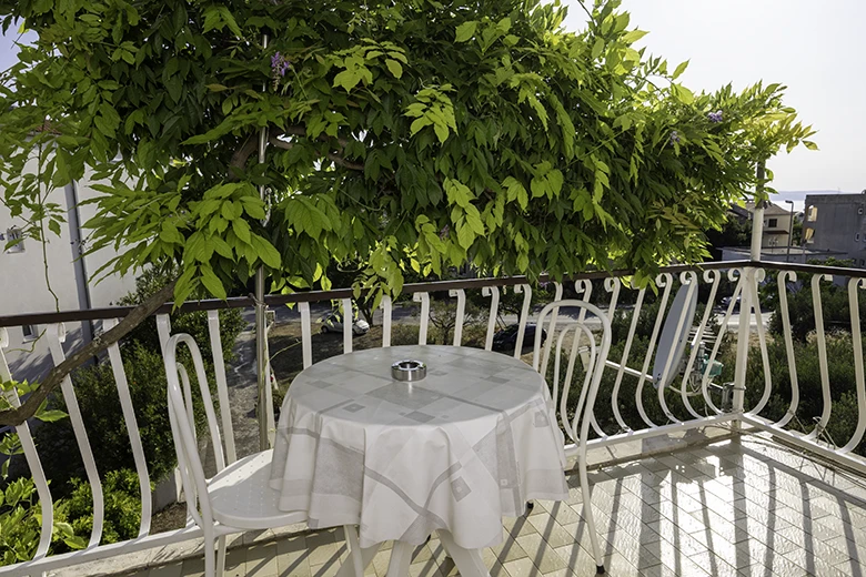 balcony with partial sea view